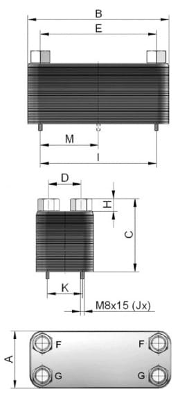 Габаритный чертёж ASA - PL 40-50 E