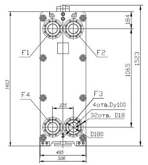 Габаритный чертёж ТПлР S46 IS.01