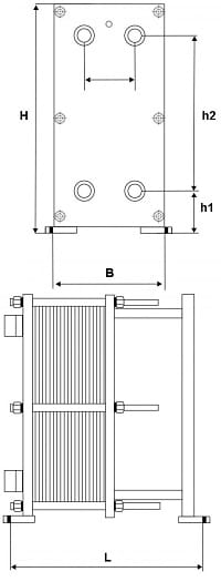 Габаритный чертёж Thermowave TL-0400